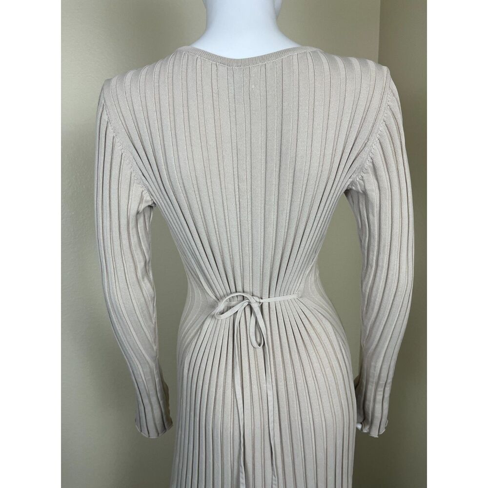 DISSH Women Size S Stone Reign Sleeved Ribbed Knit Maxi Sweater Bodycon Dress - Picture 8 of 17